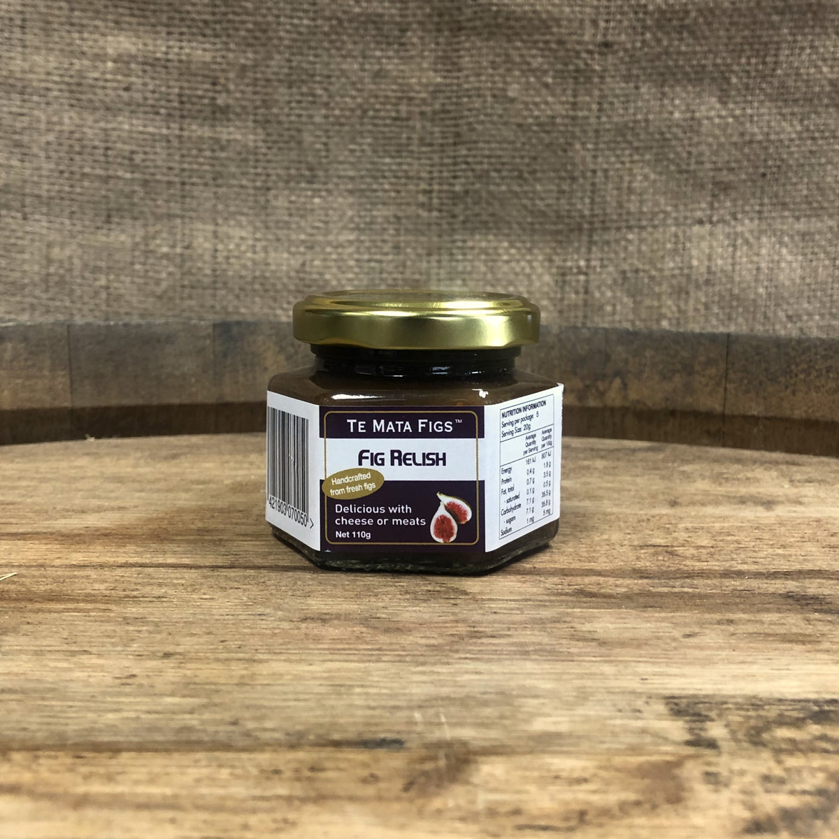 Te Mata Figs Fig Relish, 110g Over the Moon Dairy
