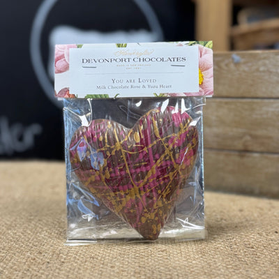Devonport Chocolates Rose & Yuzu Large Heart, 100g