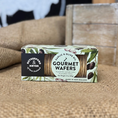 Rutherford and Meyer Garlic and Olive Oil Gourmet Wafers, 60g