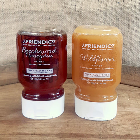 J Friend and Co Honey Squeeze Bottles, 400g