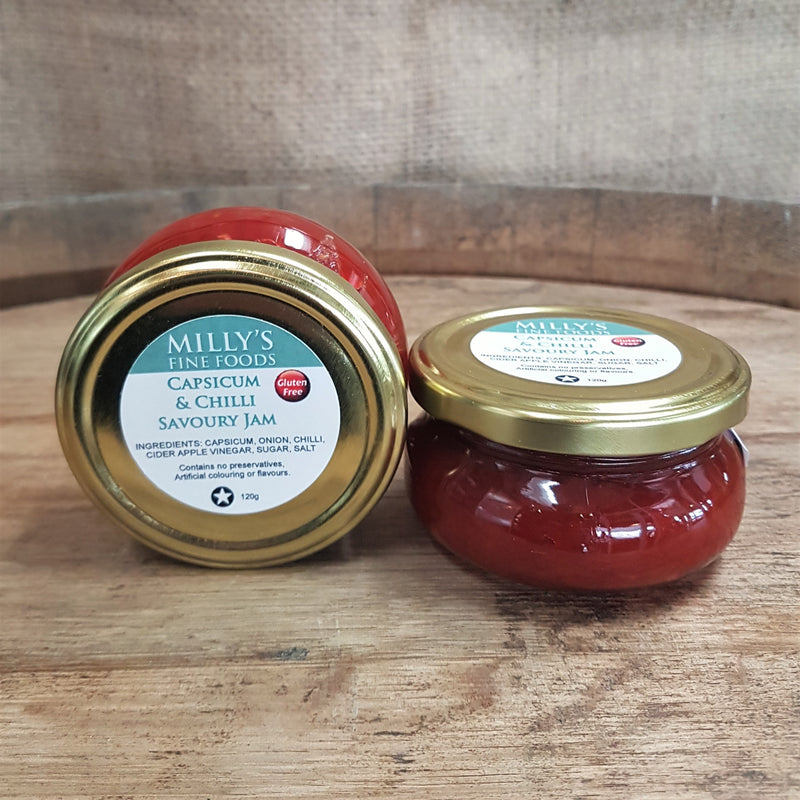 Milly's Fine Foods Capsicum and Chilli Savoury Jam, 120g