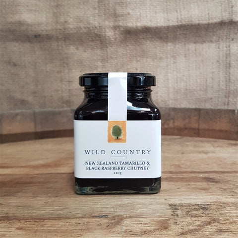 Wild Country NZ Tamarillo and Black Raspberry Chutney, 210g